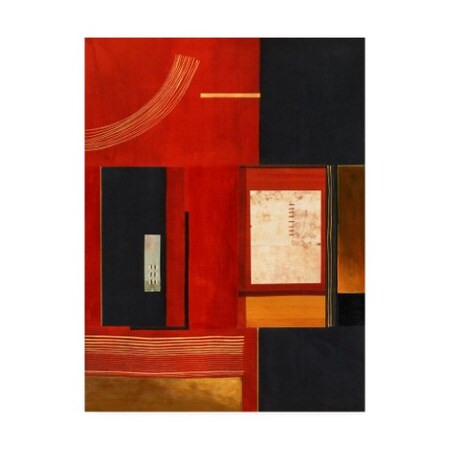 Trademark Fine Art Pablo Esteban 'Red Squares With Black' Canvas Art, 18x24 ALI46129-C1824GG